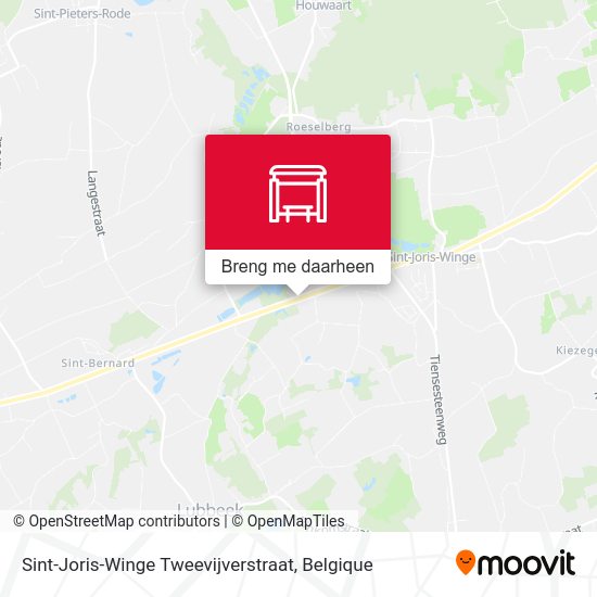 Sint-Joris-Winge Tweevijverstraat kaart