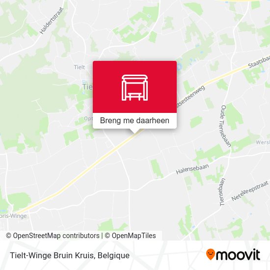 Tielt-Winge Bruin Kruis kaart