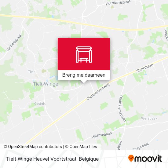 Tielt-Winge Heuvel Voortstraat kaart