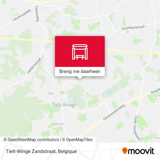 Tielt-Winge Zandstraat kaart