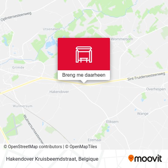 Hakendover Kruisbeemdstraat kaart