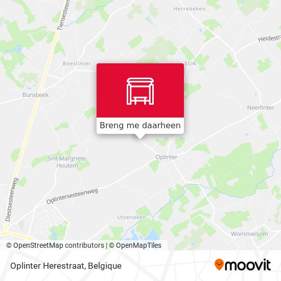 Oplinter Herestraat kaart