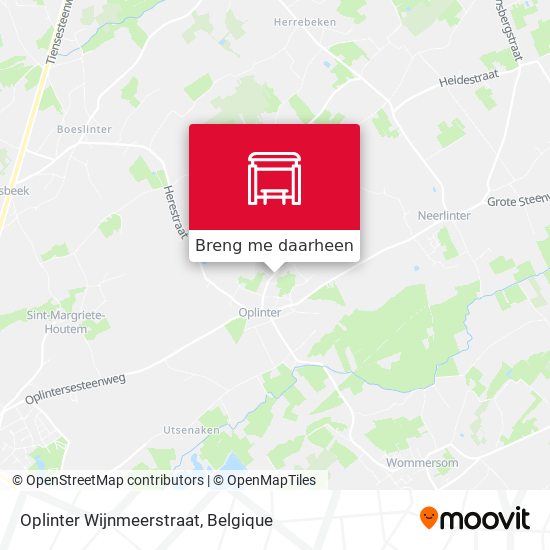 Oplinter Wijnmeerstraat kaart