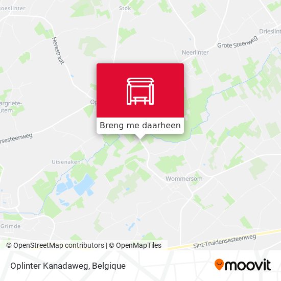 Oplinter Kanadaweg kaart