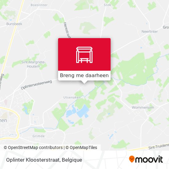 Oplinter Kloosterstraat kaart