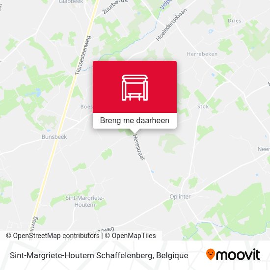 Sint-Margriete-Houtem Schaffelenberg kaart