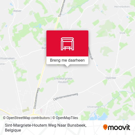 Sint-Margriete-Houtem Weg Naar Bunsbeek kaart