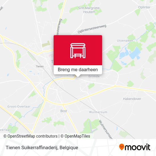Tienen Suikerraffinaderij kaart