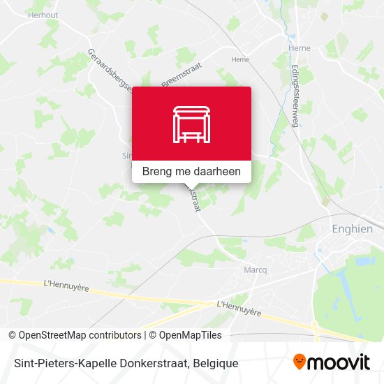 Sint-Pieters-Kapelle Donkerstraat kaart