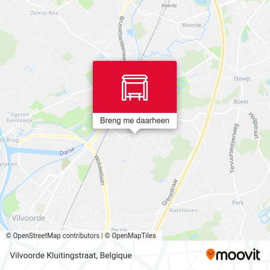 Vilvoorde Kluitingstraat kaart