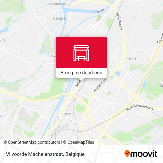 Vilvoorde Machelenstraat kaart