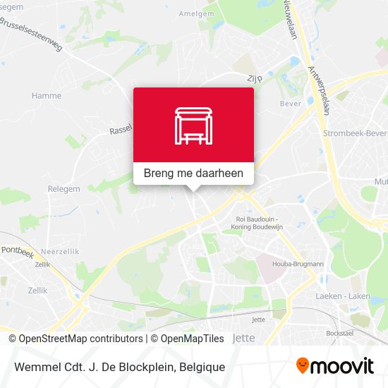 Wemmel Cdt. J. De Blockplein kaart