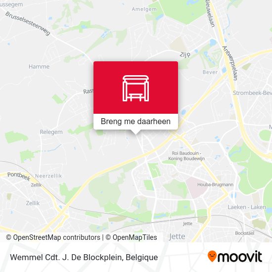 Wemmel Cdt. J. De Blockplein kaart