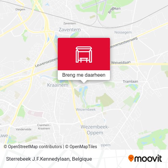 Sterrebeek J.F.Kennedylaan kaart