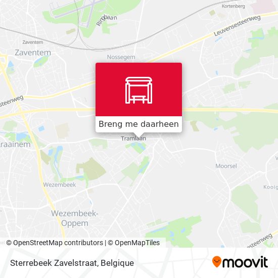 Sterrebeek Zavelstraat kaart