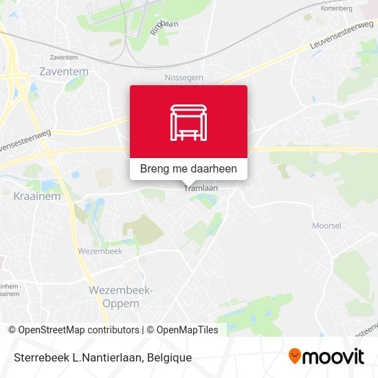 Sterrebeek L.Nantierlaan kaart