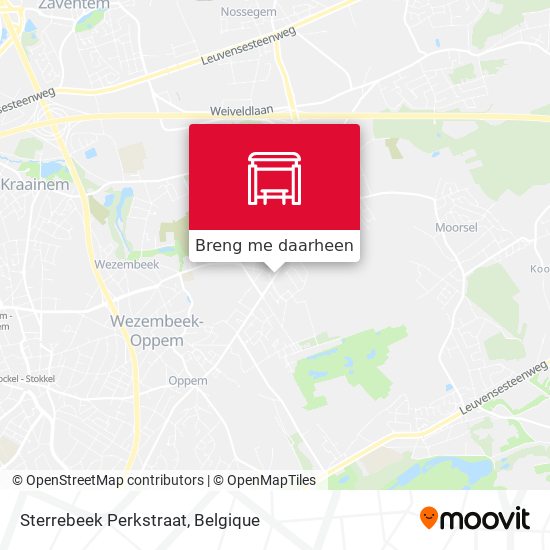 Sterrebeek Perkstraat kaart