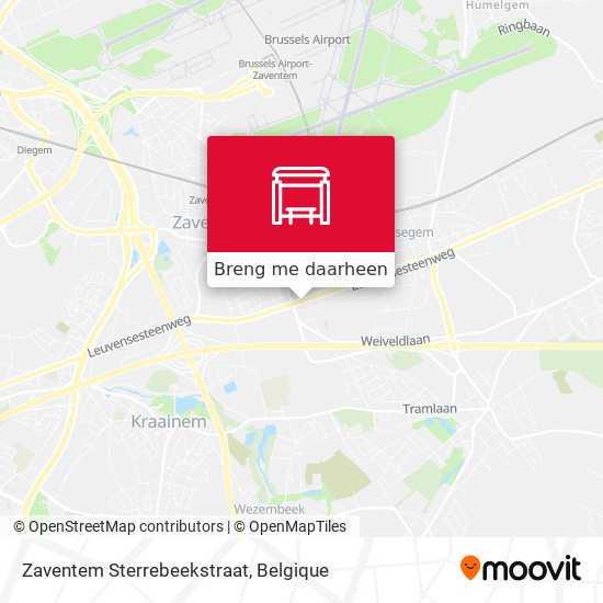 Zaventem Sterrebeekstraat kaart