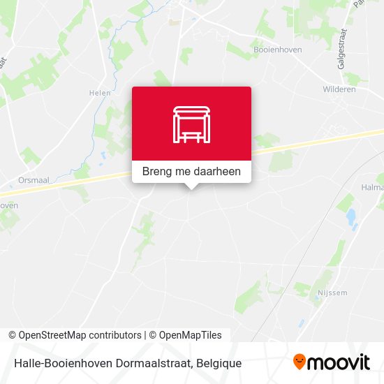 Halle-Booienhoven Dormaalstraat kaart