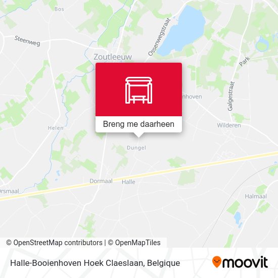 Halle-Booienhoven Hoek Claeslaan kaart