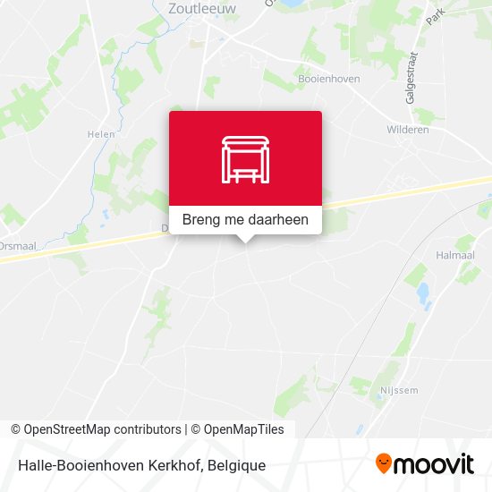 Halle-Booienhoven Kerkhof kaart