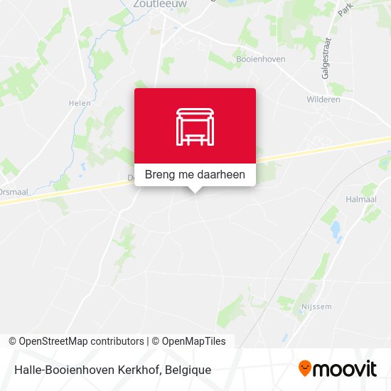 Halle-Booienhoven Kerkhof kaart