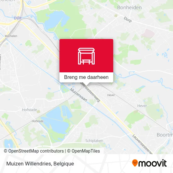 Muizen Willendries kaart