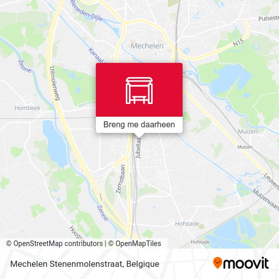 Mechelen Stenenmolenstraat kaart