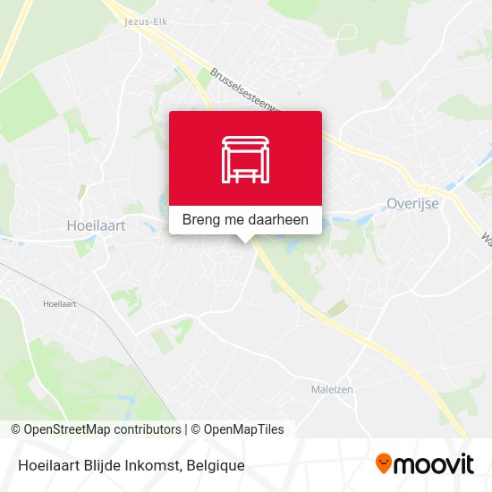 Hoeilaart Blijde Inkomst kaart