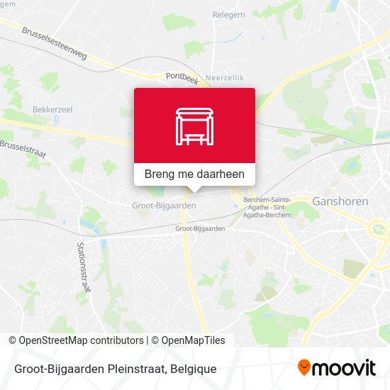 Groot-Bijgaarden Pleinstraat kaart