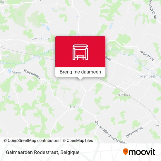Galmaarden Rodestraat kaart