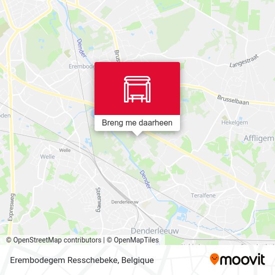 Erembodegem Resschebeke kaart