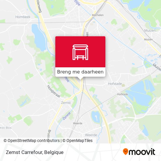 Zemst Carrefour kaart