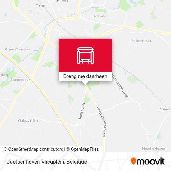 Goetsenhoven Vliegplein kaart