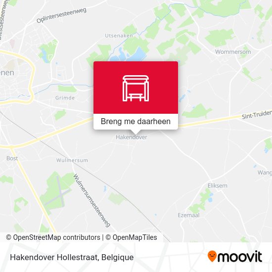 Hakendover Hollestraat kaart