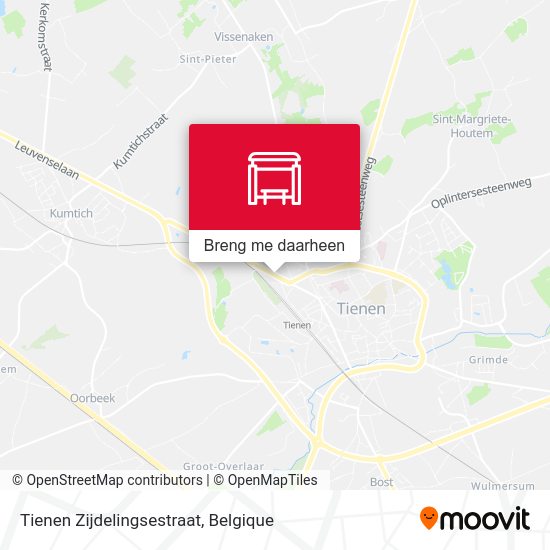 Tienen Zijdelingsestraat kaart
