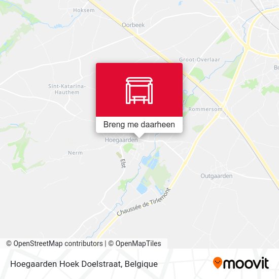Hoegaarden Hoek Doelstraat kaart