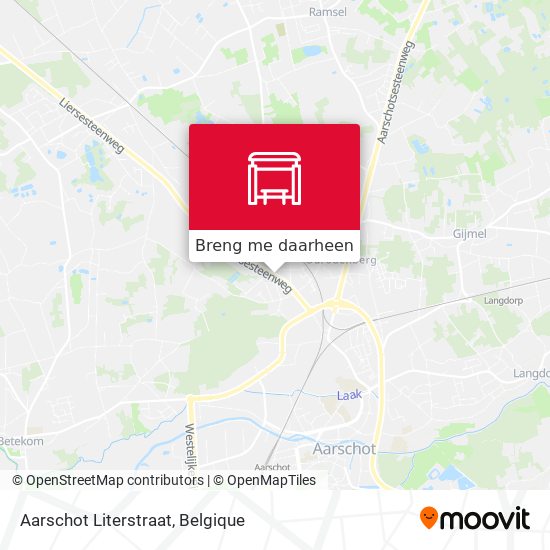 Aarschot Literstraat kaart