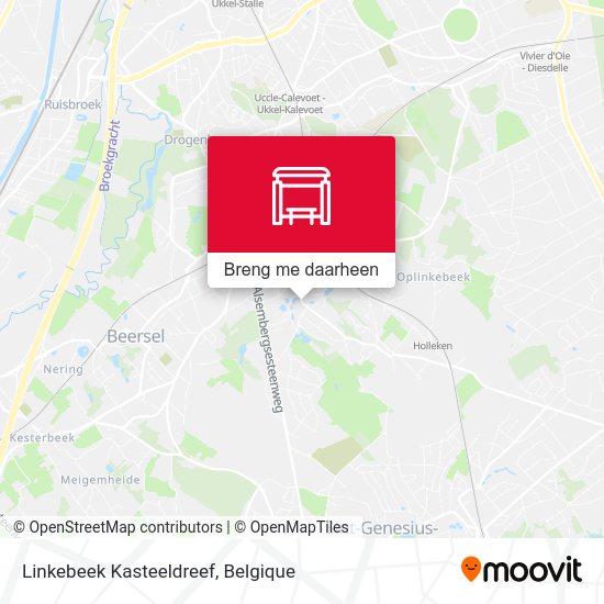 Linkebeek Kasteeldreef kaart
