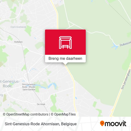 Sint-Genesius-Rode Ahornlaan kaart