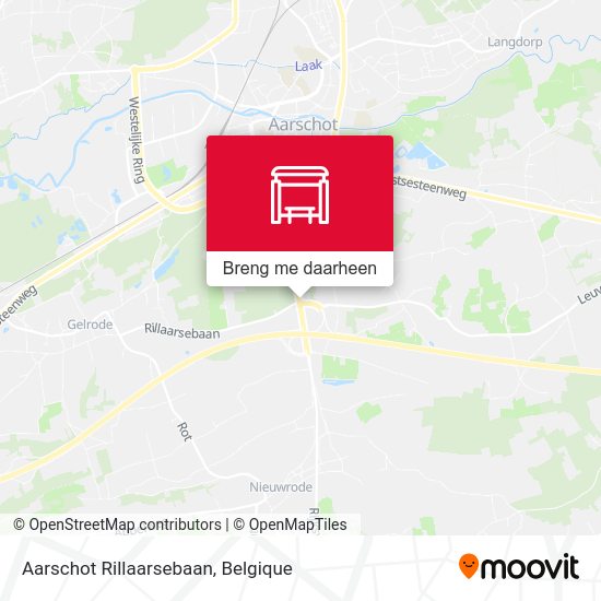 Aarschot Rillaarsebaan kaart
