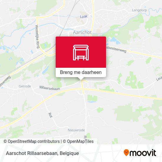 Aarschot Rillaarsebaan kaart