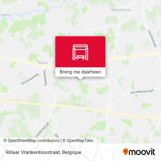 Rillaar Vrankenbosstraat kaart