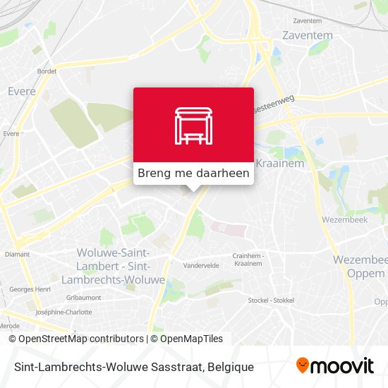 Sint-Lambrechts-Woluwe Sasstraat kaart