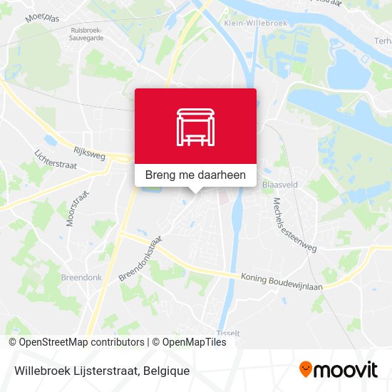 Willebroek Lijsterstraat kaart