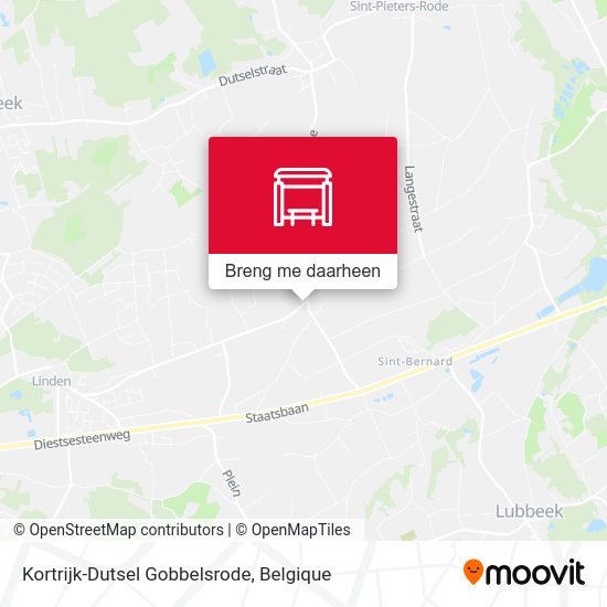 Kortrijk-Dutsel Gobbelsrode kaart