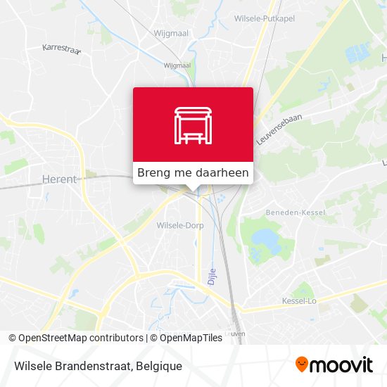 Wilsele Brandenstraat kaart