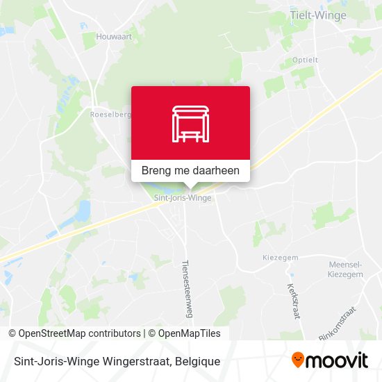 Sint-Joris-Winge Wingerstraat kaart
