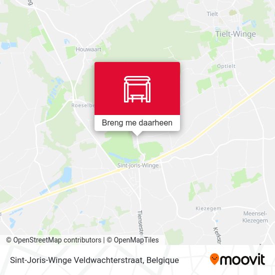 Sint-Joris-Winge Veldwachterstraat kaart