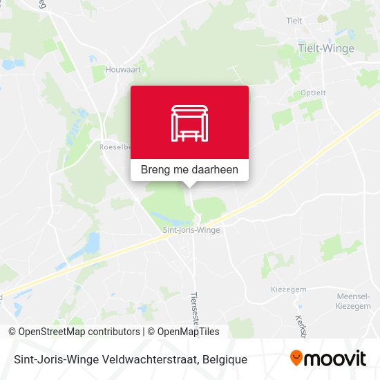 Sint-Joris-Winge Veldwachterstraat kaart